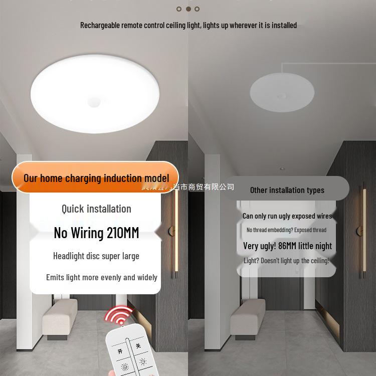 Перезаряжаемый беспроводной светодиодный светильник с датчиком для потолка, прихожей, лестницы, коридора Other