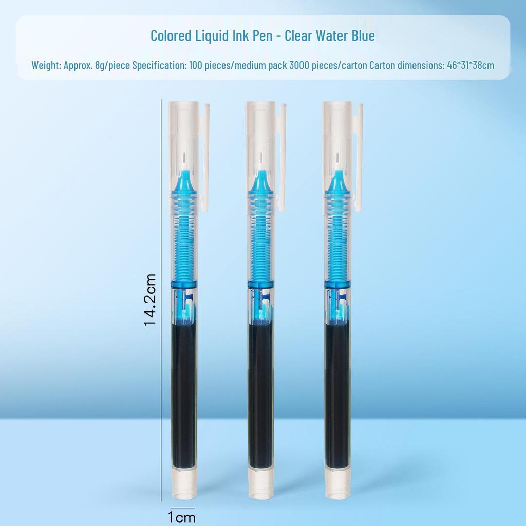 Quick-Drying Black Gel Ink Rollerball Pen, Large Capacity 0.5mm - Ideal for Students and Practice