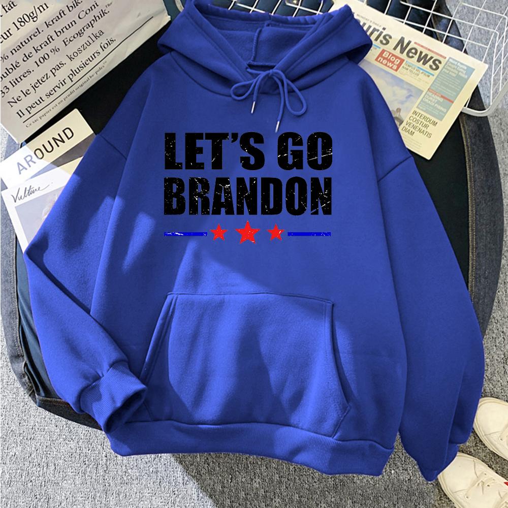 2021 New Fashion lets go brandon letter print Hoodies  Unisex Wo Unisex Long Sleeve Hooded Sweatshirts Casual Winter Streetwear Clothes