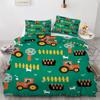 3D-Druck Mikrofaser Grüner Traktor Muster Bettbezug Bettwäsche-Set mit Kissenbezügen Cartoon Bauernhof Bettwäsche Bettdecke Ganzjahres