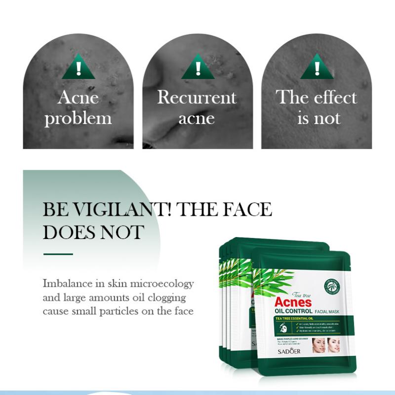 Tea Tree Mask 25g SADOER Refreshing Moisturizing Moisturizing Tablets