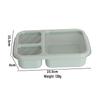 Wheat Straw 3-Compartment Lunch Box for Students & Office Workers - Reusable Plastic Bento Box