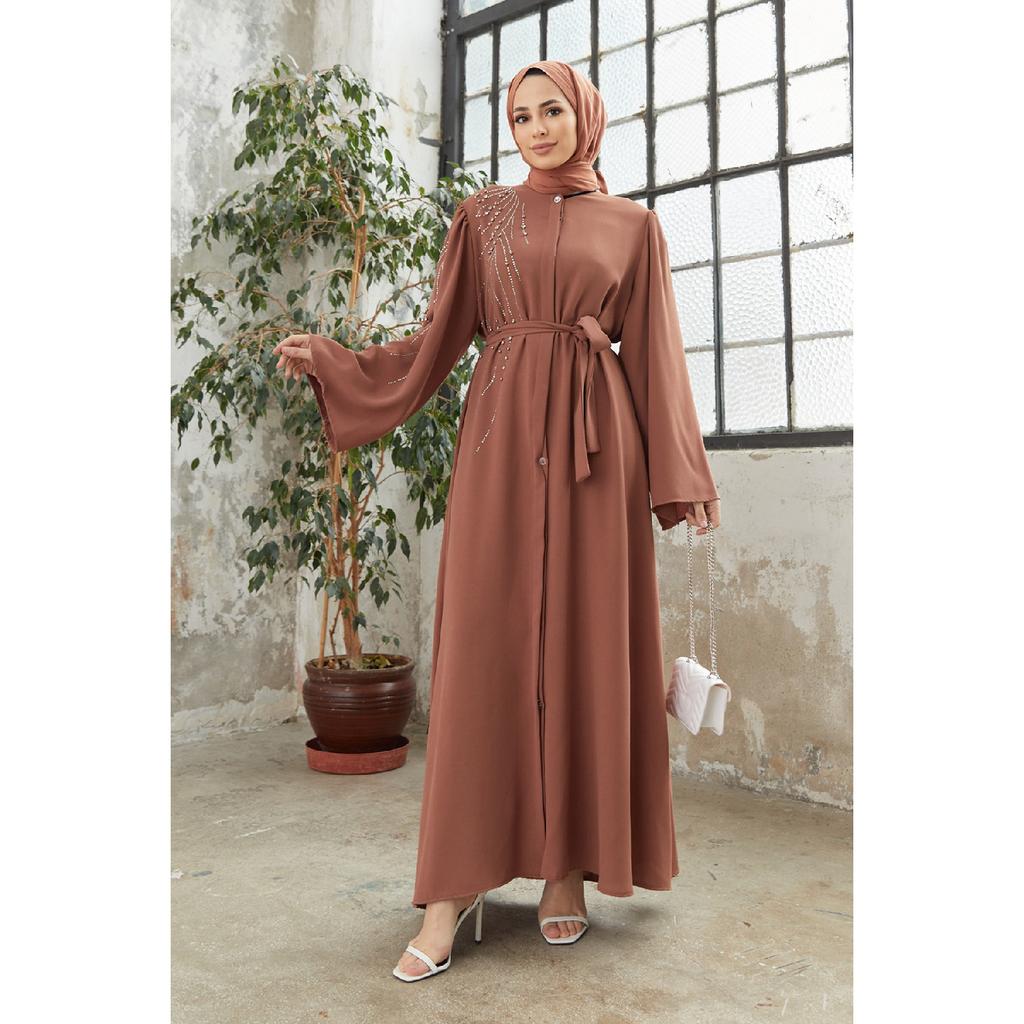 Viona Stone Abaya – Indigo