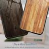 For Xiaomi Redmi Note 13 5G Tempered Glass Case TPU Frame Wood Texture Phone Cover