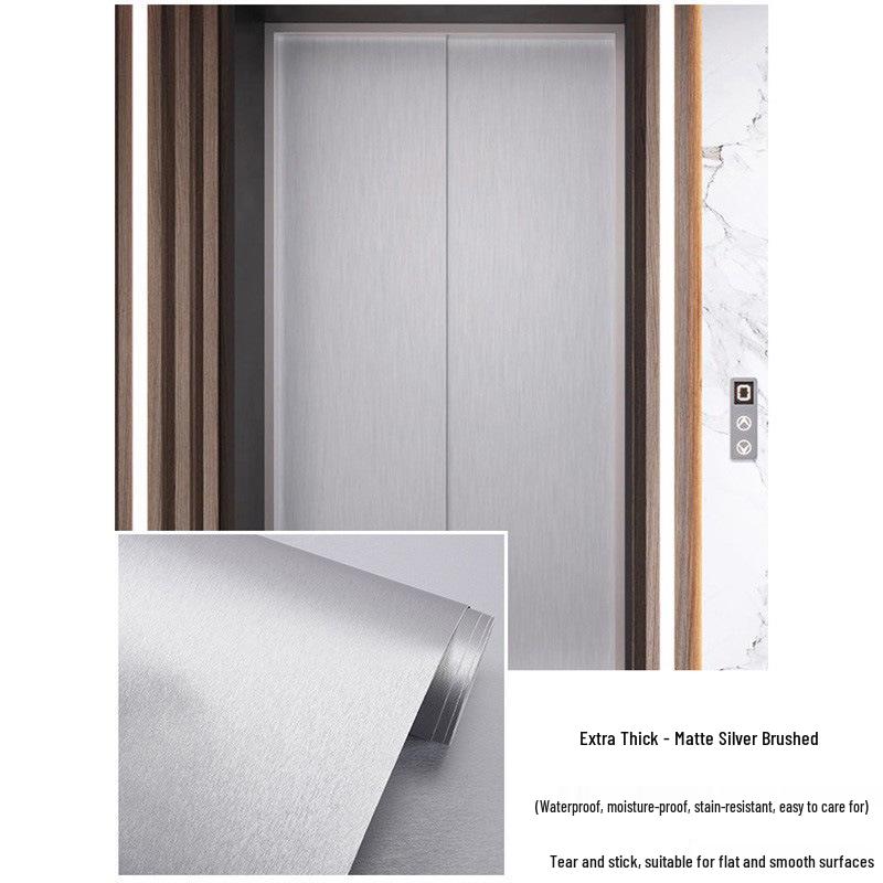 Brushed Silver Self-Adhesive Sticker for Appliance Renovation & Decoration