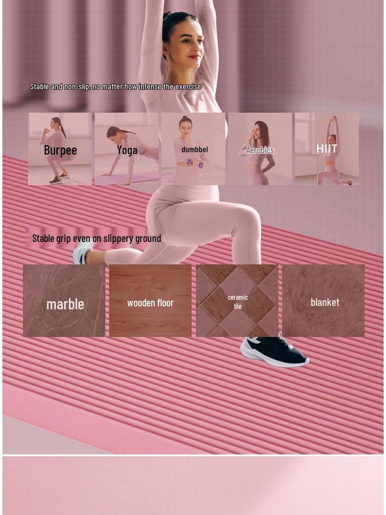 Verdickte & Extragroße Yogamatte für Anfänger - Unisex Heim-Trainingsmatte