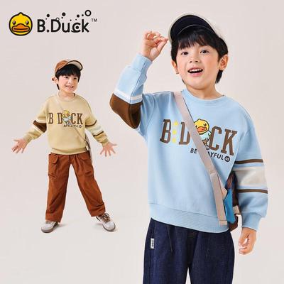 B.Duck Boys' Cartoon Print Sweatshirt