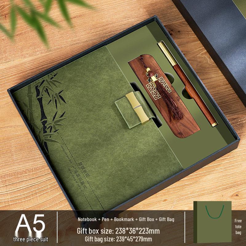 Premium Guochao Gift Set: Thick Custom Notebook for Business & Creative Meetings