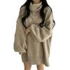 Knit Long Loose Plus [POGCZMKK] Women's Sweater, Sleeve, Turtleneck, Pullover, Fit, Sizes, Figure-Flattering, Elegant, Warm, Slimming, Cute, Stylish,