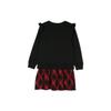 Polo Ralph Lauren Dress Logo Embroidery Patchwork Long Sleeve Kids Dresses Black 313920455-001
