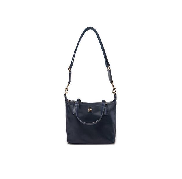 Bag Tommy Hilfiger Tommy Hilfiger Poppy Th Small Tote AW0AW15640 Dark Blue