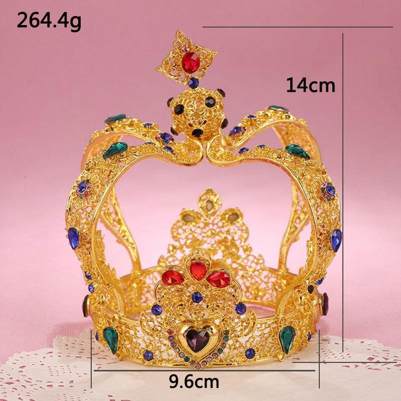 Crystal Queen King Crown Wedding Bridal Tiaras and Crowns Bride Headpiece Women Pageant Diadem Hair Jewelry Accessories