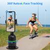 Auto Face/Body Tracking Tripod, 360° Rotation Phone Holder with Fill Light, Auto Tracking Phone Stand, Smart Gesture Control