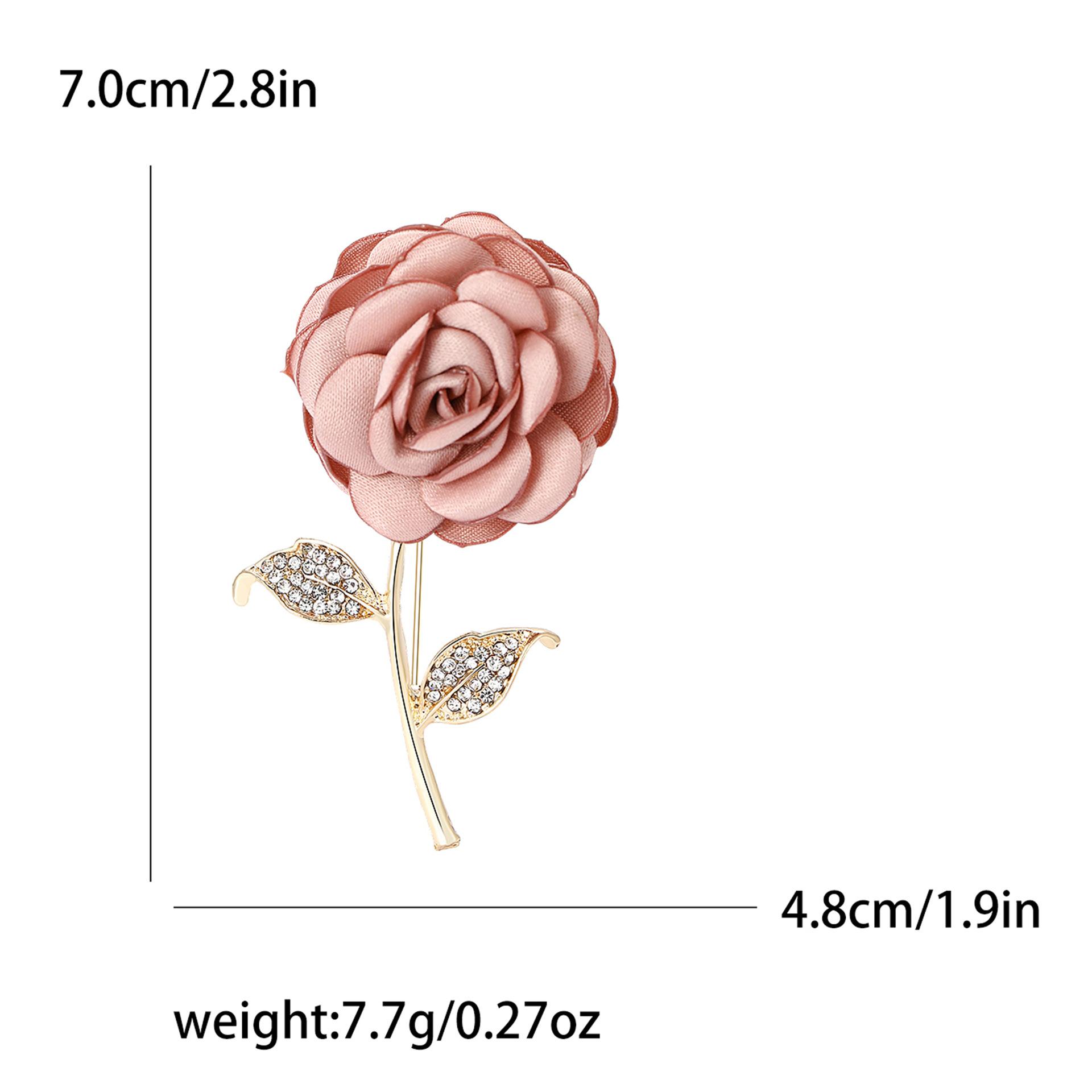 

Креативная брошь-роза из сплава и ткани, высококачественный темпераментный женский костюм, кардиган, корсаж, ювелирное украшение, булавка