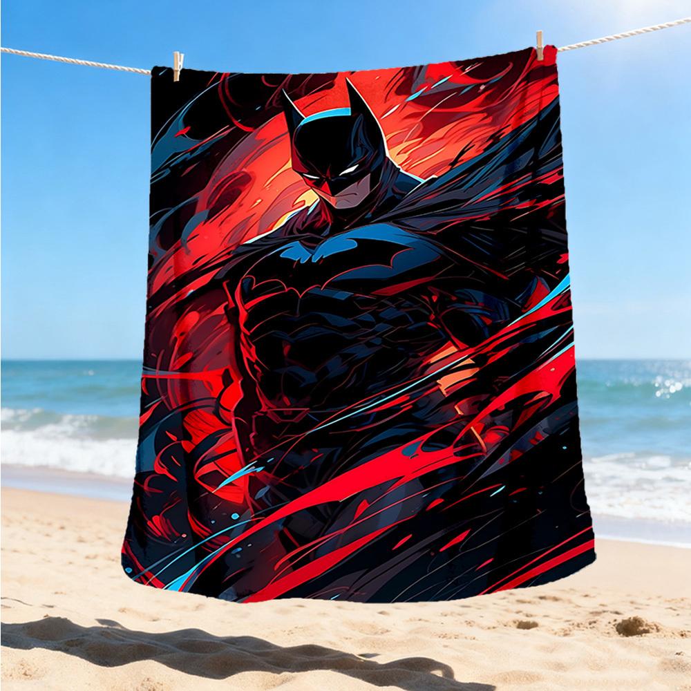 1pc Batman, Superhero Outdoor Flannel Throw Blanket Soft, Lightweight & Warm