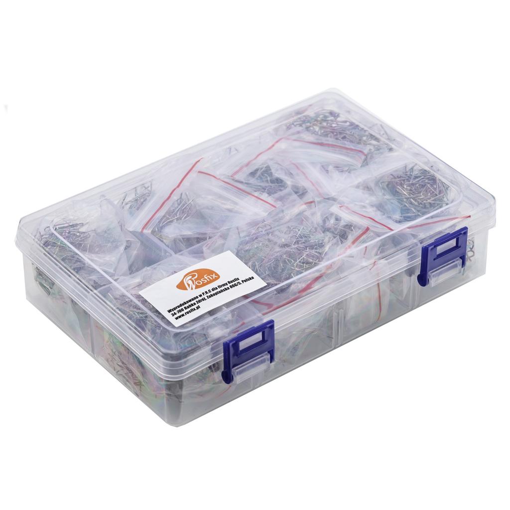 Rosfix Zszywki Do Plastiku – 6 Rodzajów 1800szt. W Plastikowym Boxie | Trwałe Połączenia | Idealne Do Napraw I Projektów DIY