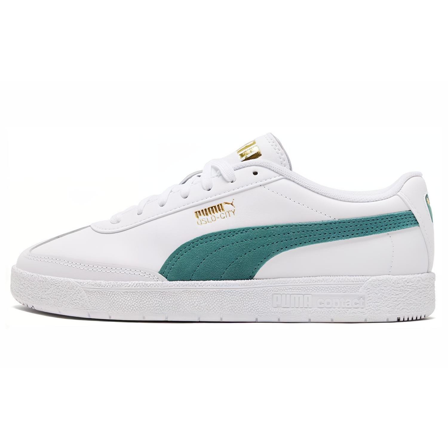 PUMA Oslo-City Casual Board Shoes White/Green Men s 374976-04 EU 44