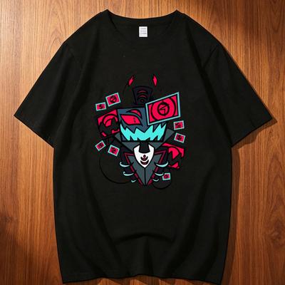 Hazbin Hotel Cotton T Shirt Teen Psychedelic Kawaii Y2k Graphic Colorful Tshirt Gothic 2000s Punk Digital Korean Clothes