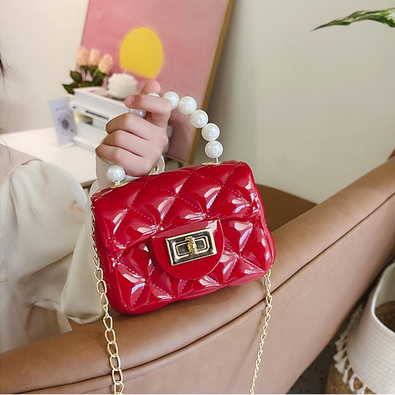 Fashion Kids PU Leather Crossbody Bags Girls Heart Shoulder Bags Children Mini Coin Purses Jelly Bag Kids Handbag Gifts