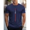 Tricou de umăr pentru bărbați la modă cu imprimeu caligrafic Paris