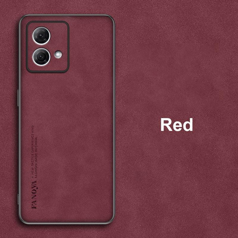 

Роскошный чехол из искусственной кожи для Motorola Moto G84, задняя крышка, матовый, полная защита, силиконовый чехол для телефона Motorola G84 5G MotoG84 For Moto G84 красный