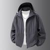 New autumn and winter sunscreen clothing stand-up collar jacket men's jacket men's casual hooded trendy casual versatile jacket