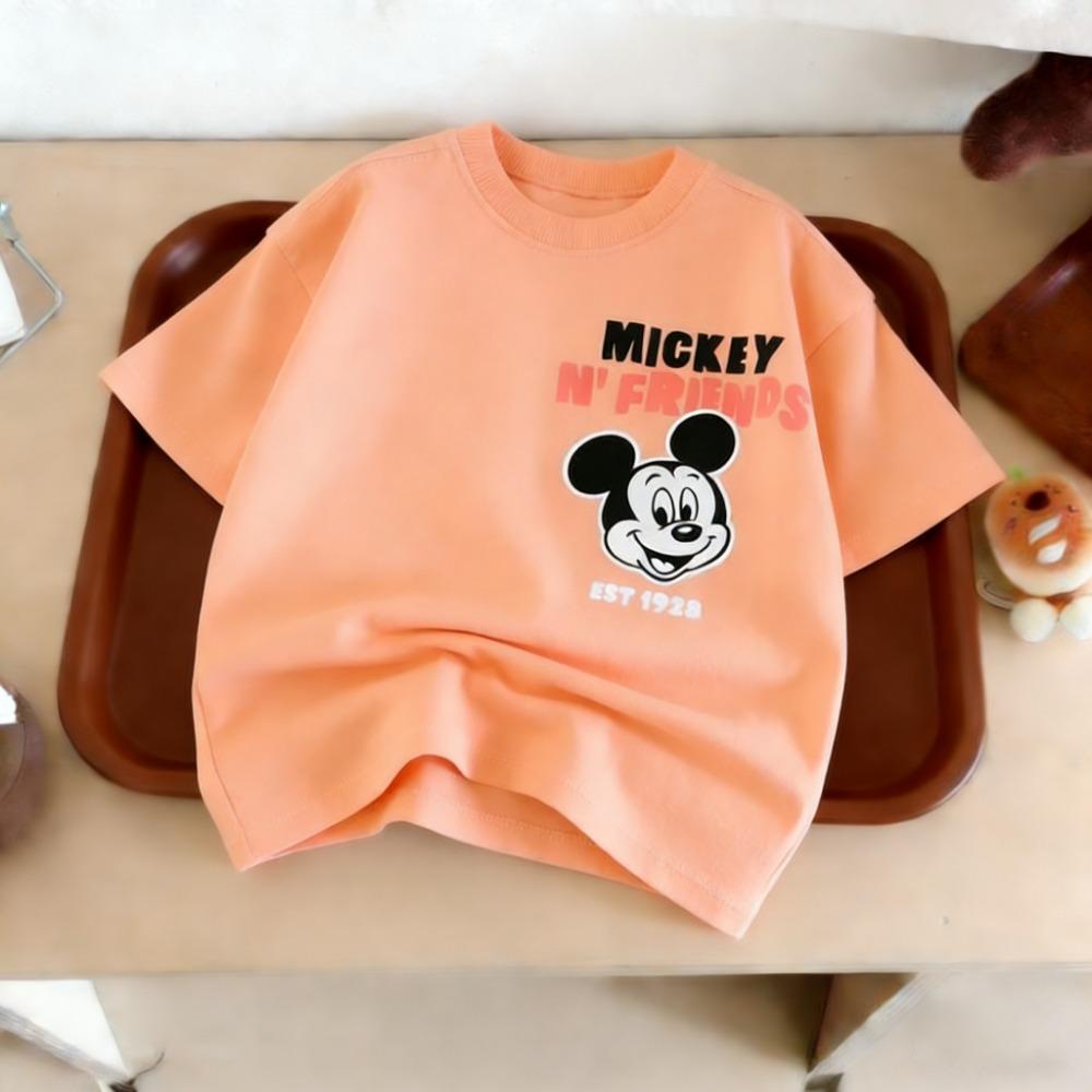 Summer children's clothing printed cartoon short sleeved top