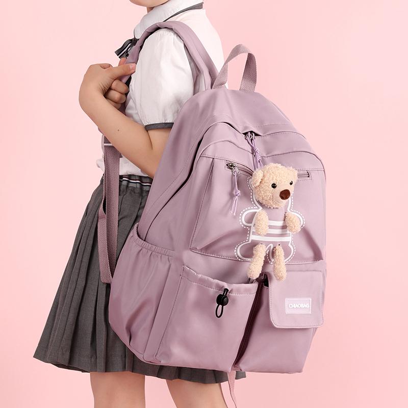 Schoolbag Female Primary School Student Lightweight Backpack Cute Bear Backpack AVE