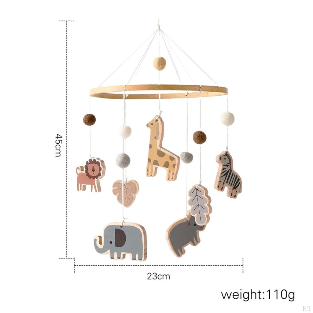 Baby Crib Mobile ,Wooden, Cute ,Bedroom Hanging Decoration ,Sensory Toy ,Hanging Bed Bell ,Baby