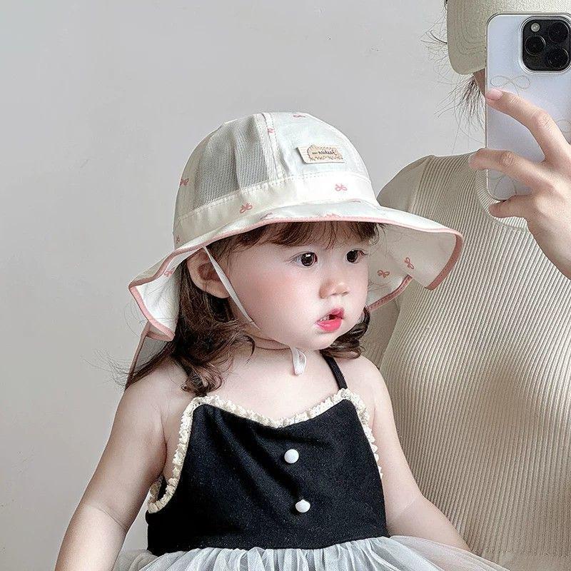Girls' Breathable Mesh Wide Brim Sun Hat for Summer Outings