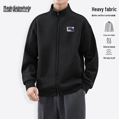 Mark Fairwhale Men's Stand-Collar Zip-Up Hoodie