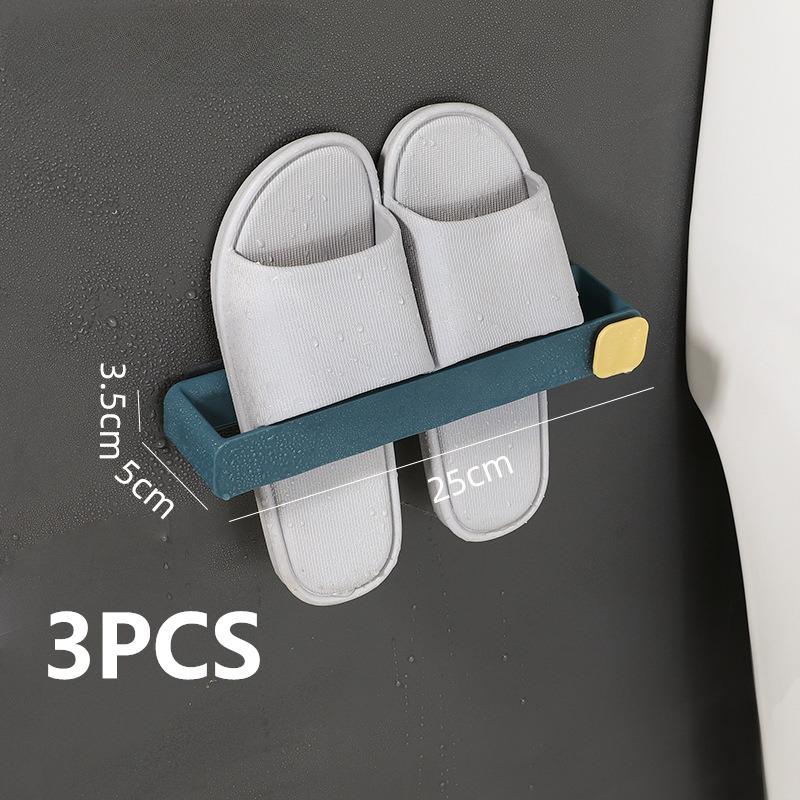 Bathroom Slippers Rack Wall Mounted Shoe Organizer Rack Shoes Storage Holder Towel Rack Bathroom Storage Organizer