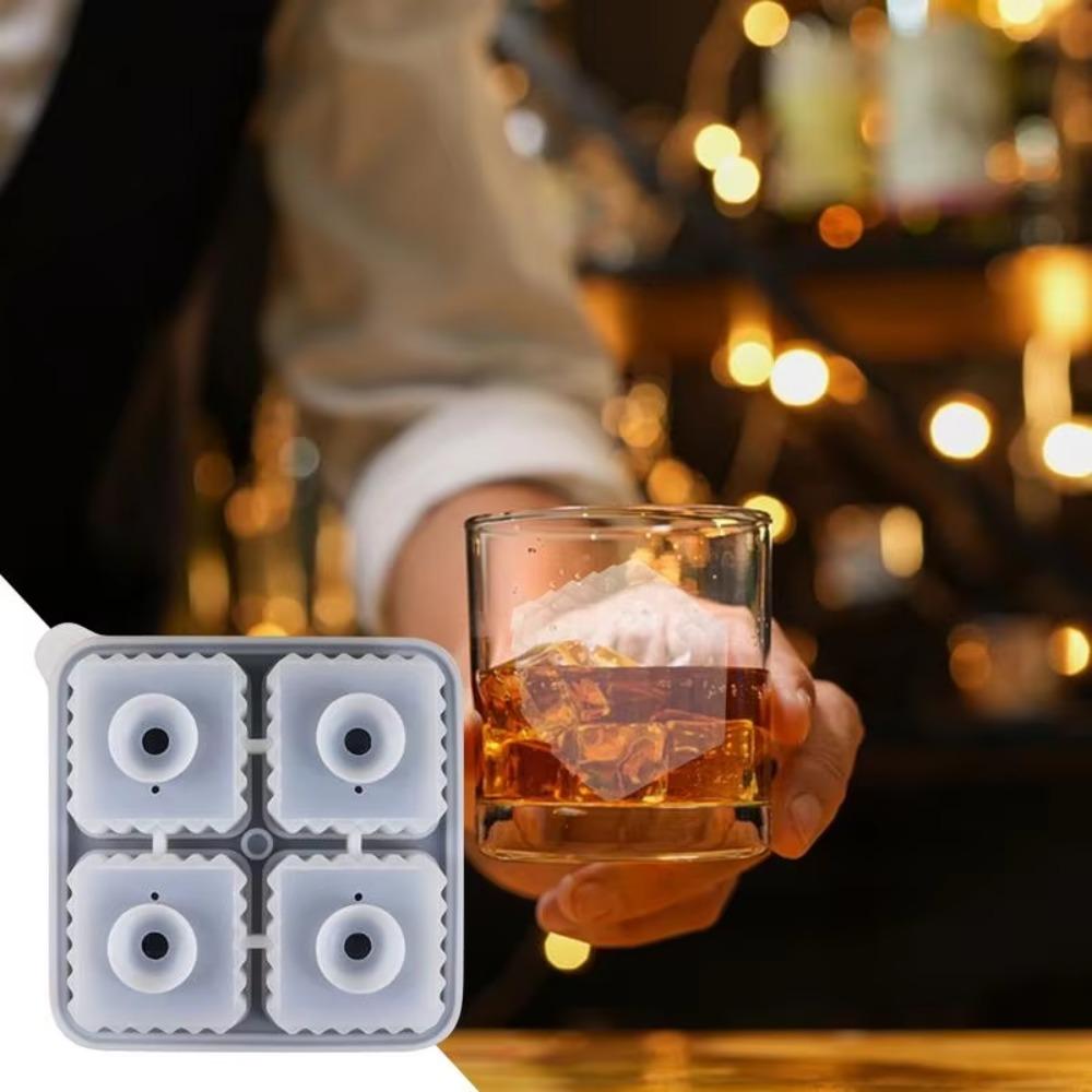 Reusable Square Ice Cube Mold Silicone Ice Ball Mold Multifunctional Whiskey Ice Cube Tray  Pudding