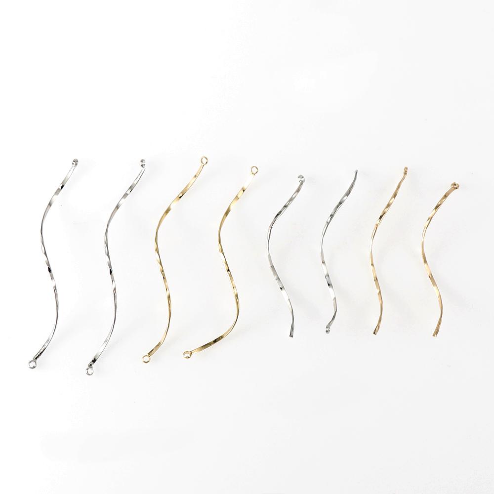 5.3-6.6cm10Pcs S shape Pendant DIY Earring Accessories Materials Double Head Crafting Supplie Jewelry Making Bracelet Necklace