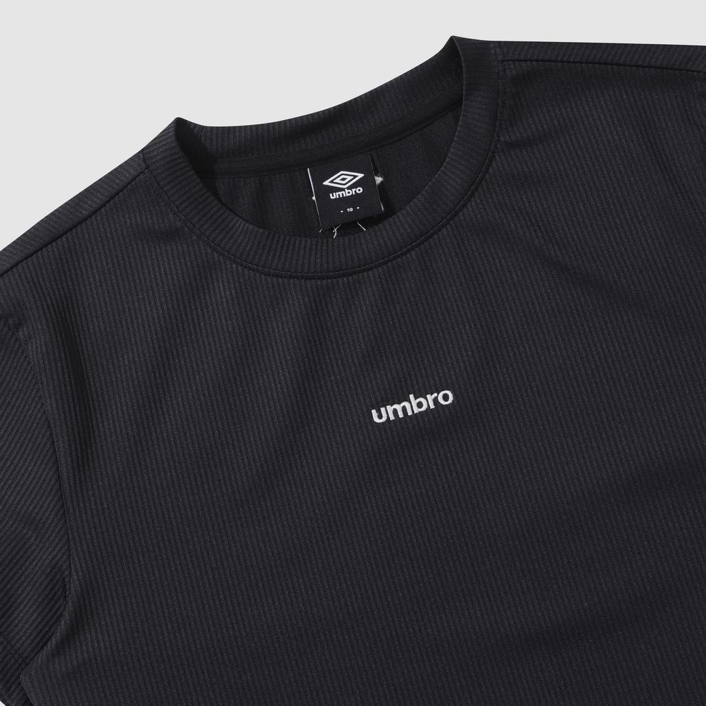 UMBRO Women'S Ribbed Short Sleeve T-Shirt Black (Uq222Crs59)
