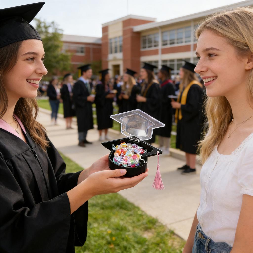 Graduation Cap Candy Dome Storage