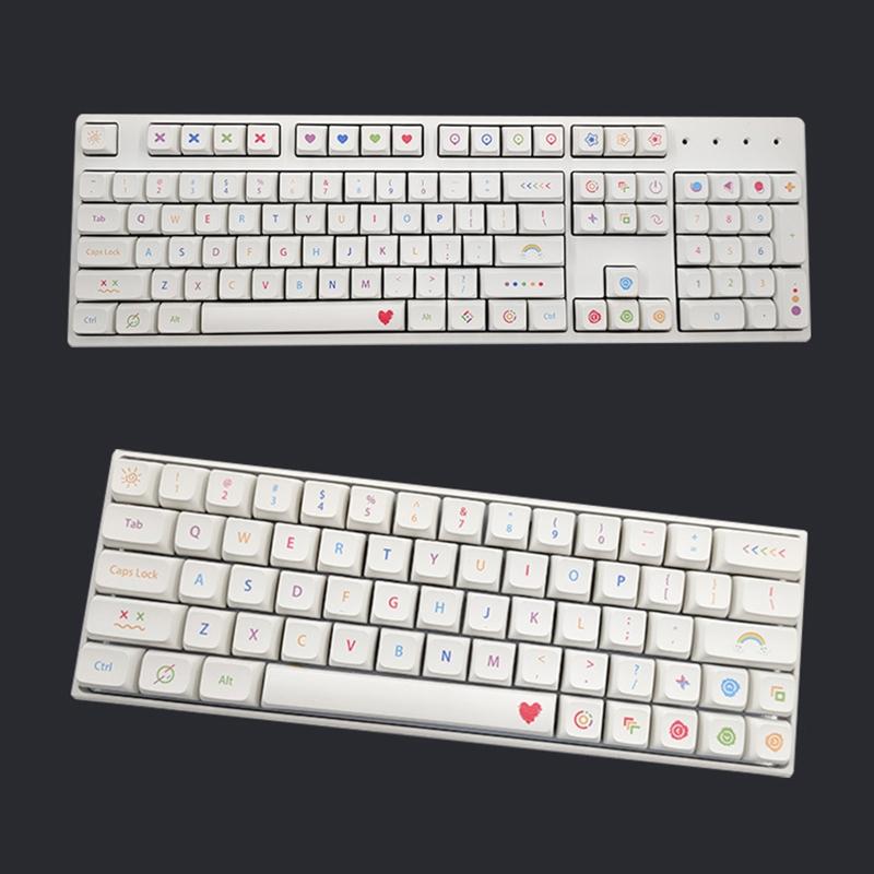 137 Keys Keycap PBT DA Crayon Theme Dye-sub Personalized Mechanical Keycaps For 61/63/64/68/75/84/87/98/104/108 for Key