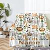 Custom Name Animals Theme Printed Blanket - Perfect for Couch, Bed, Travel & Outdoor Use | Machine Washable, Cozy & Durable.