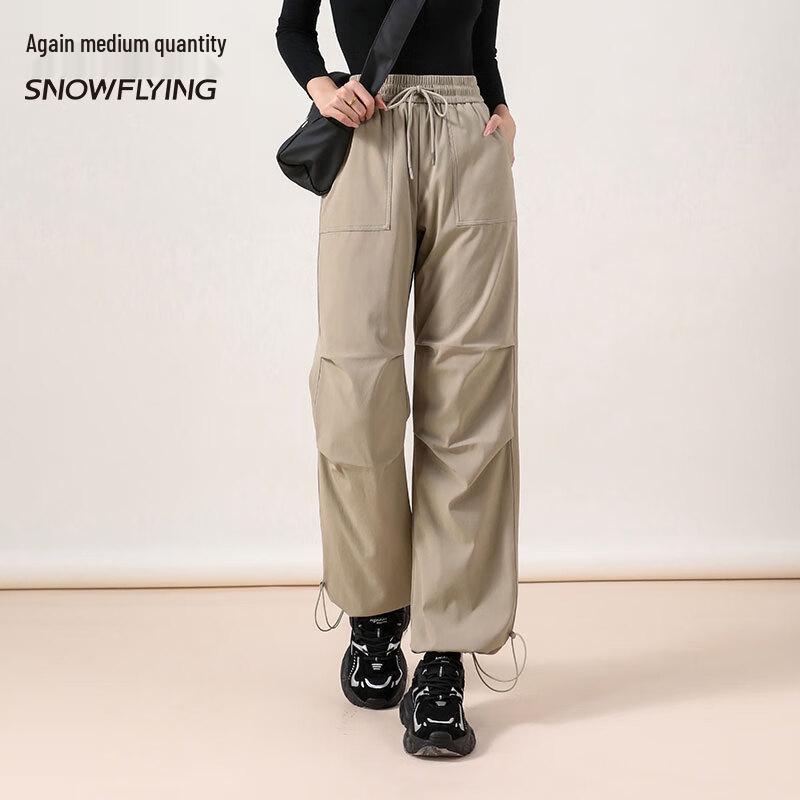 SNOWFLYING Warm Down Straight-Leg Cargo Pants