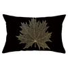 Black Gold Plant Series Waist Pillowcase Peach Skin Printed Sofa Pillowcase Home Fabric Supplies Pillowcase