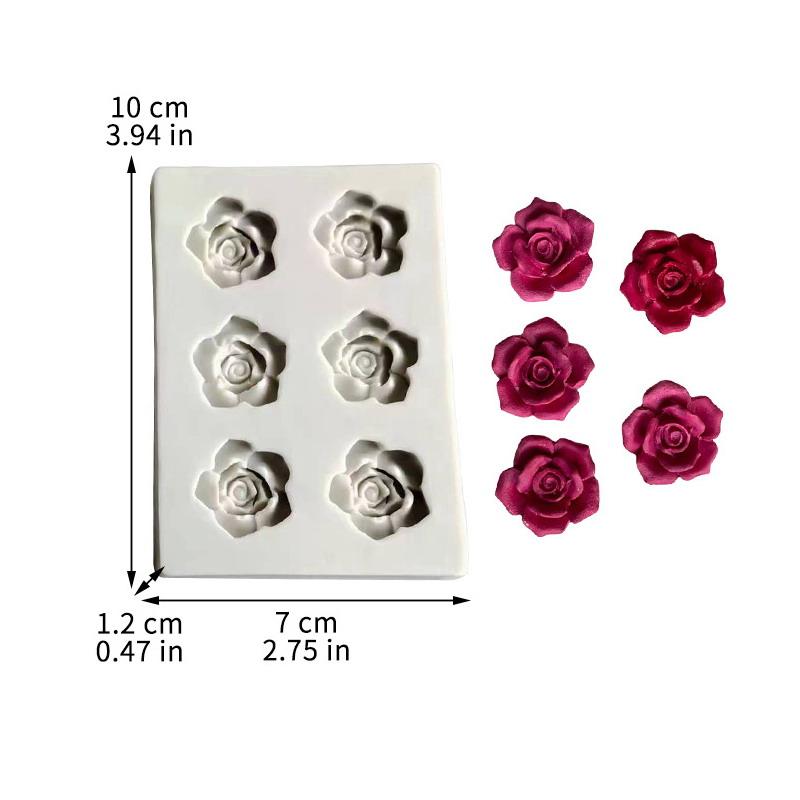 Mini Rose Camellia Flower Silicone Sugarcraft Mold Cookie Cupcake Chocolate Baking Mold Fondant Cake Decorating Tools
