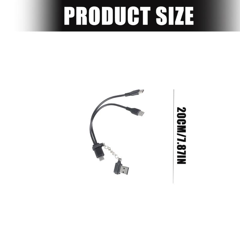 Double USB CREATE Device Cable 5V Power Institution Cord for Mobile Phone Panel Play Devices Travel Accessories