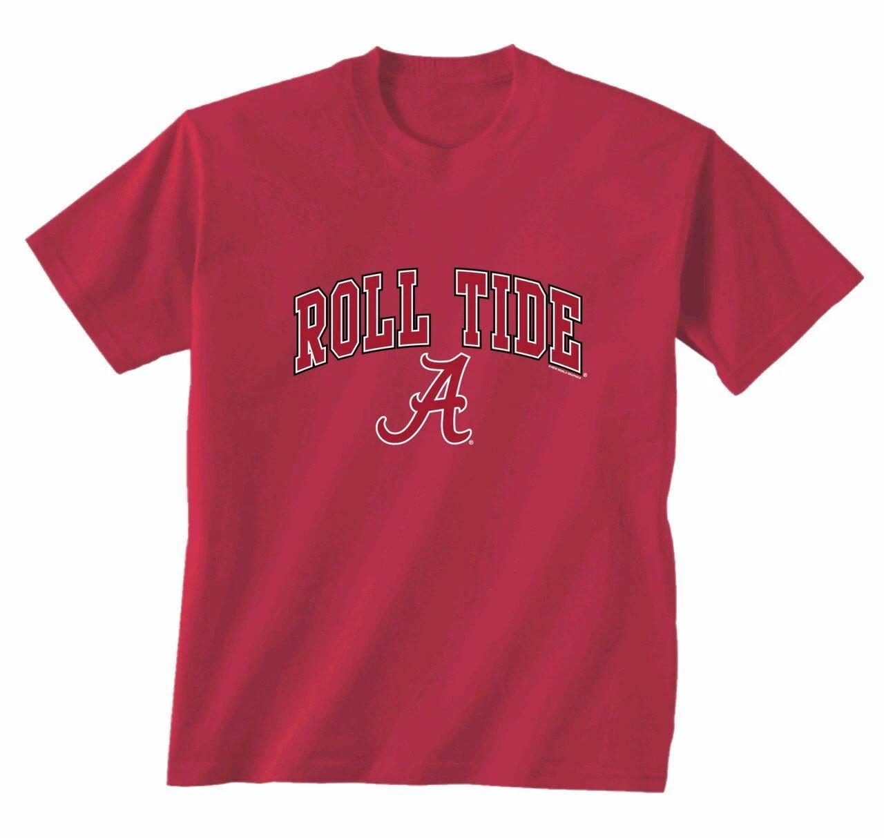 

New World Graphics Alabama Rouleau Vague Texte A T-Shirt Manche Courte 2XL