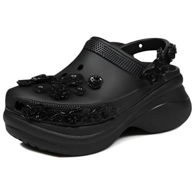 Bae Saboți Florali Translucizi Femei Negru 213120-001