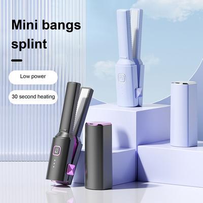 Portable Cordless Hair Straightener 30 Seconds Quick Heat Dual Purpose Styler USB Charging Auto Off Wireless Anti Scalding Travel Hair Styler