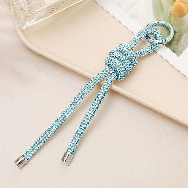 Sparkling Rhinestones Keychain Charm Elegant Hanging Rope Accessories For Phone Stylish Bag Pendant Trendy Ladies Keyring