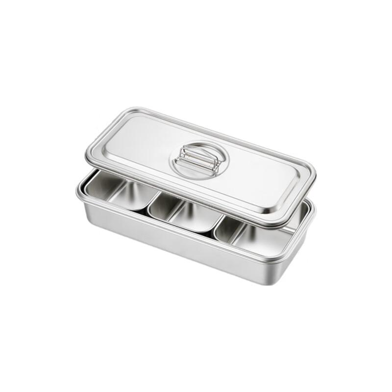 Yueyu 3-Compartment Stainless Steel Seasoning Box