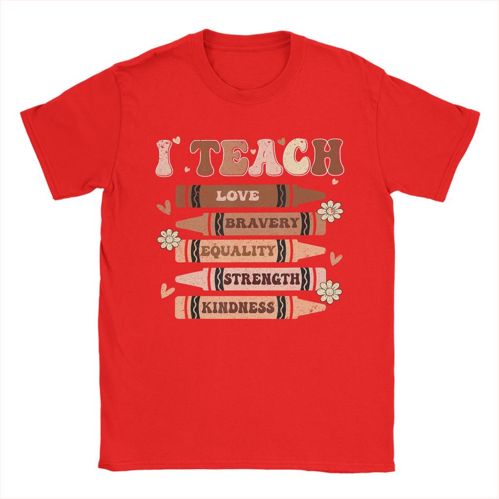 Unisex TShirt I Teach Black History Black History Month Teacher 100 Cotton Tee Shirt T Shirts Round Neck Clothing Party