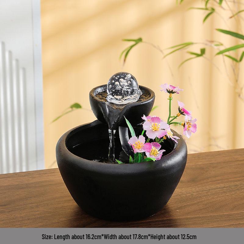 Automatic Circulating Water Ceramic Fish Tank & Cat Feeder