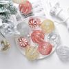 9pcs Plastic Painted Christmas Balls Pendant 8cm Christmas Tree Pendants  Party Favors